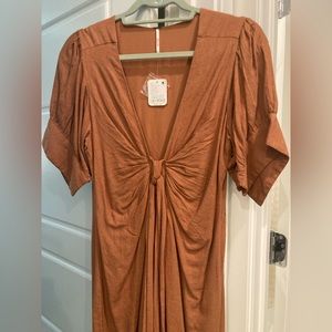 NWT Free People Bronze maxi dress (Small).
